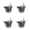 Service Caster 3 Inch Semi Steel 38 Inch Threaded Stem Caster Set with Brake SCC-TS20S314-SSS-PLB-381615-4 - alternate 1